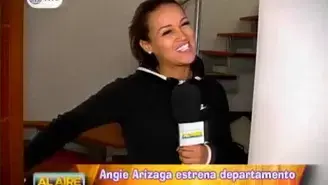 	Angie Arizaga presentó su departamento en Al Aire.