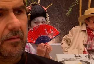 Al fondo hay sitio 2022: Diego Montalbán quedó en shock al ver a Hiro disfrazado de geisha
