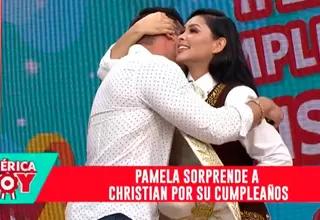 Christian Domínguez se emocionó hasta las lágrimas por sorpresa de Pamela Franco
