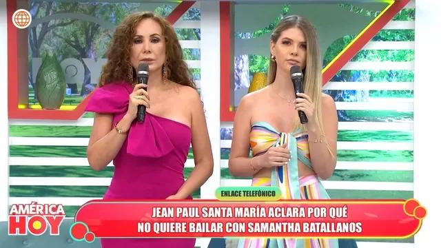 Jean Paul Santa María no quiere bailar con Leysi Suárez por Romina Gachoy. (Foto: América Hoy)