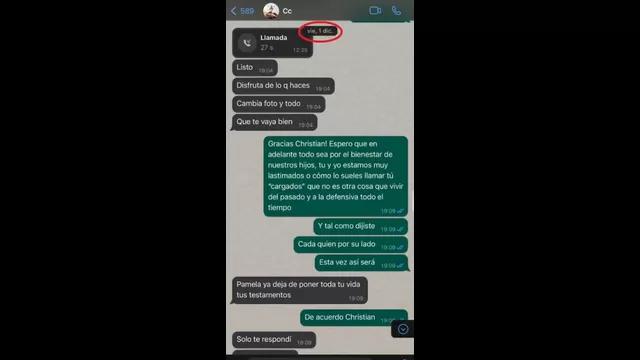 Chat exclusivo entre Pamela López y Christian Cueva