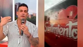Christian Domínguez se disculpó con músicos de Puro Sentimiento tras ataque a bus.