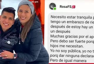 Rosa Fuentes, esposa de Paolo Hurtado: Tengo un embarazo de riesgo y debo ser fuerte por mis hijos
