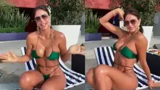 Sheyla Rojas impacta en diminuto bikini desde su casa en México.