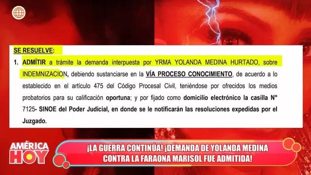 Demanda de Yolanda Medina a Marisol fue admitida. (Foto: América Hoy)