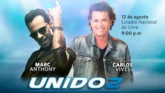 Marc Anthony y Carlos Vives: América tvgo sortea entradas dobles VIP para su concierto