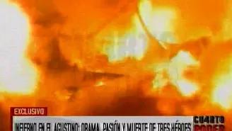 Incendio en El Agustino: Tres bomberos fallecieron en cumplimiento de su deber