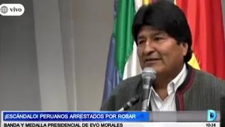 Peruanos arrestados por robar banda y medalla presidencial de Evo Morales