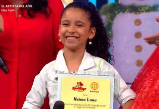 Naima Gutiérrez fue condecorada como la "Actriz Revelación de Luz de luna"