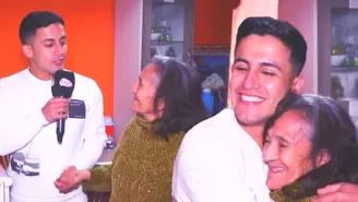 Elías Montalvo conmueve a su abuelita al cantarle en vivo: "Me siento muy orgullosa de él"