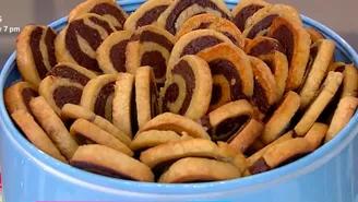 Receta de galletas espiral de chocolate y vainilla.