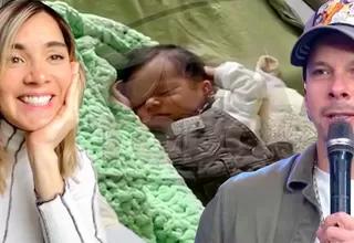 Korina Rivadeneira y Mario Hart se emocionan al presentar en televisión a su hijo recién nacido