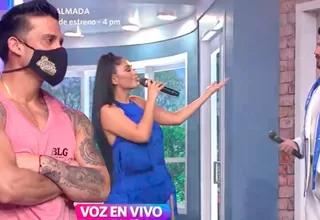 Pamela Franco le cantó "Qué bonito" a Varo Vargas en vivo y Christian Domínguez se fue del set