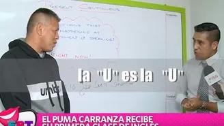 	Puma Carranza en su primera clase de inglés: The U is the U.