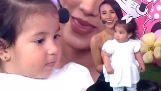 Samahara Lobatón presentó a su hija Xianna por primera vez en la televisión