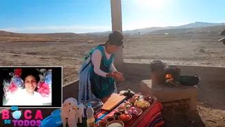 	Conoce a la Cholita Julia, famosa youtuber en Puno cocinando en las alturas.