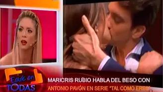 Mira cómo reaccionó Sheyla Rojas al ver beso entre Maricris Rubio y Antonio Pavón