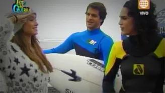 Esto es Guerra: Kina Malpartida y Fiorella Chirichigno recibieron clases de surf