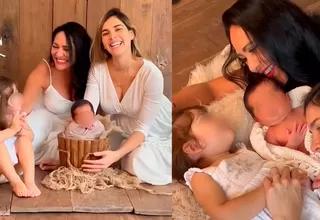 Korina Rivadeneira compartió primera sesión de fotos con sus dos hijos y su madre Maribel