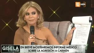 	Gisela Valcárcel presentó informe médico de esposa del Puma Carranza.