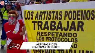 Artistas peruanos realizaron protesta pacífica frente al Ministerio de Cultura