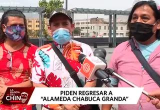 Cómicos ambulantes piden regresar a trabajar en la Alameda Chabuca Granda