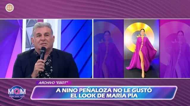 A Nino Peñaloza no le gustó el look de María Pía Copello. (Foto: EBDT)