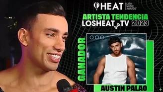 Austin Palao ganó como "Artista tendencia" en Los Premios Heat y Said se emocionó