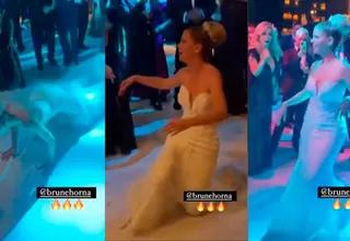 Brunella Horna causó furor en su boda al realizar sensual baile de Anitta
