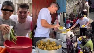 Ignacio Baladán cocinó para pequeños de un asentamiento humano por el 'Día del niño'