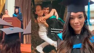 Jazmín Pinedo se graduó y le dedicó conmovedor discurso a su hija Khaleesi: "Por ti nena bonita"
