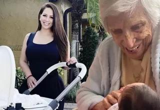 Melissa Klug enternece con video de su bebé conociendo a su bisabuela