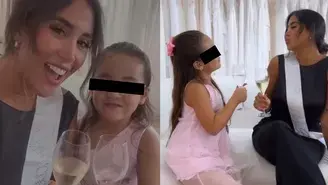 Melissa Paredes y el tierno momento con su hija en su prueba de vestido de novia