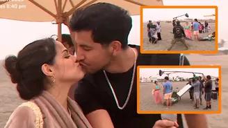 Santiago Suárez besó a Raysa Ortiz y la sorprendió en el detrás de cámaras de Maricucha 2