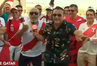 Perú vs Australia: Juan Carlos Orderique celebró en las previas junto a hinchas peruanas en Qatar