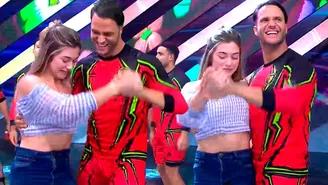 Fabio Agostini enseñó a bailar huayno a su novia Gabrieli Moreira frente a todos competidores de EEG