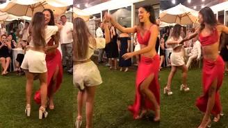 Luciana Fuster y Ale Fuller protagonizaron sensual baile en plena fiesta de compromiso al ritmo de salsa