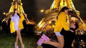 Luciana Fuster y Patricio Parodi pasaron Año Nuevo 2023 en la Torre Eiffel en París