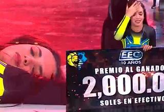 Rosángela Espinoza se "desmayó" tras ganar 2 mil soles: "Por fin gané algo"