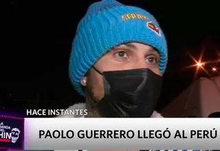 Paolo Guerrero regresó a Perú y afirmó que está recuperado de su lesión 