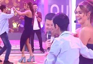 Ducelia Echevarría encantó a Giancarlo Granda con baile al ritmo de salsa