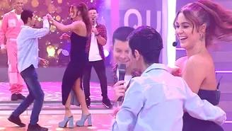 Ducelia Echevarría encantó a Giancarlo Granda con baile al ritmo de salsa