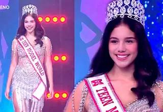 Gaela Barraza desfiló en vivo tras coronarse como Miss Teen Model World 2023