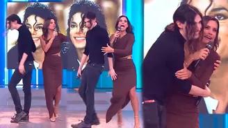 Hijo de Lucecita Ceballos hizo "paso lunar" de Michael Jackson y María Pía Copello fue empujada de casualidad
