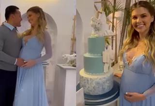 Brunella Horna reveló el nombre de su bebé en la celebración de su baby shower