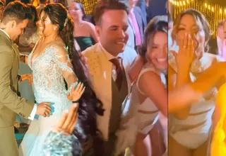 Estrella Torres lució osado segundo vestido de novia en su boda con Kevin Salas