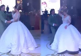 Estrella Torres y Kevin Salas bailaron romántico baile durante su boda