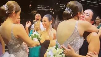 Magdyel Ugaz lloró por recibir bouquet de boda de Karen Schwarz
