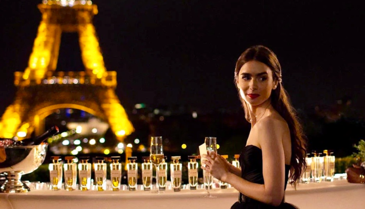 Emily-in-Paris-river-promo-Lily-Collins-Eifel-Tower
