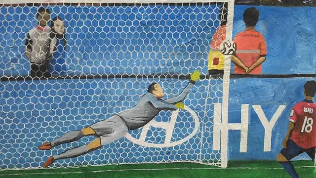 El golazo de tiro libre de Davi Luiz ante Colombia-foto-2